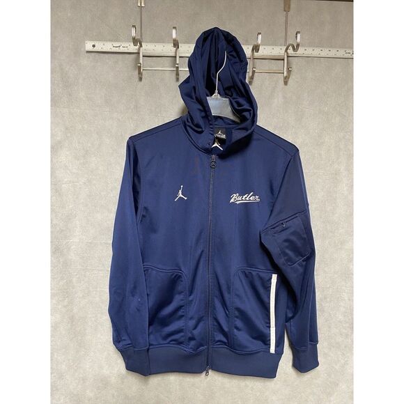 Nike Air Jordan Hoodie Men S Blue Sweatshirt Jumpman‎ Warmup Zip Jacket Active - Picture 1 of 9